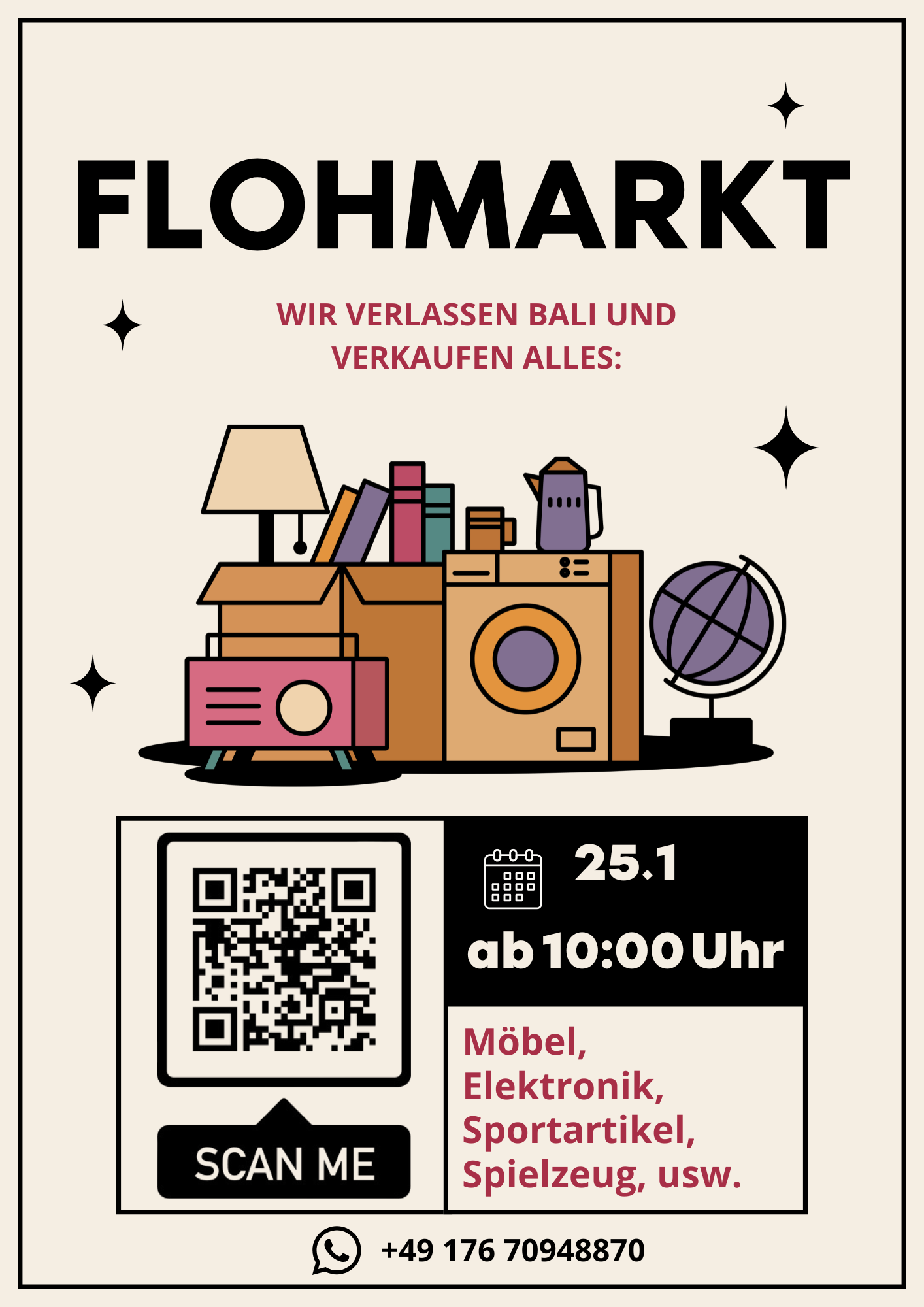 Flohmarkt poster, German edition