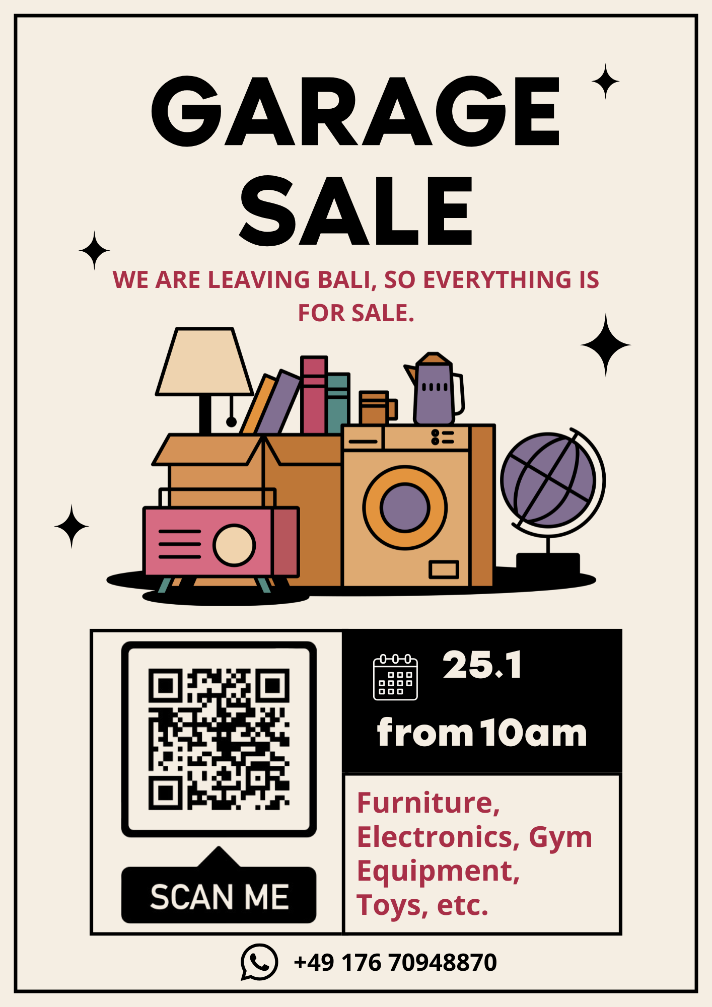 Garage Sale poster — English edition